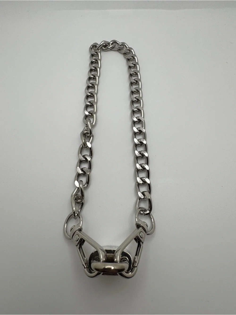 Louis Vuitton LV Silver Lock 447 with unbranded chain